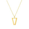 Eden Necklace metallic gold plated with white zircon