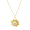 Sweet Rock Necklace metallic gold plated with eye and white zircon